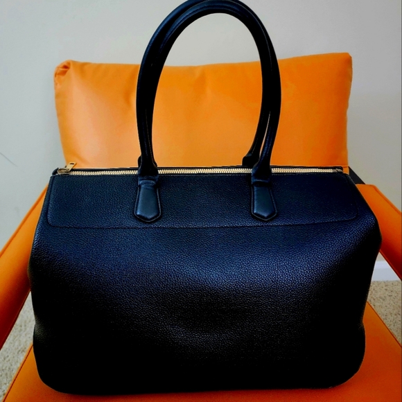 Women's Black Leather Duffle / Purse / Bag - Picture 4 of 5